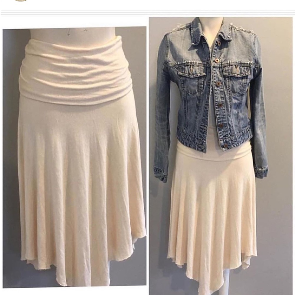 Cream asymmetrical skirt 11